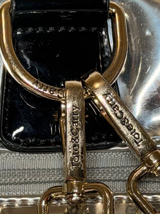 Tote & Carry Metallic Silver Mini Backpack with Black Stripes - Rare/Eye-Catchin main image 10